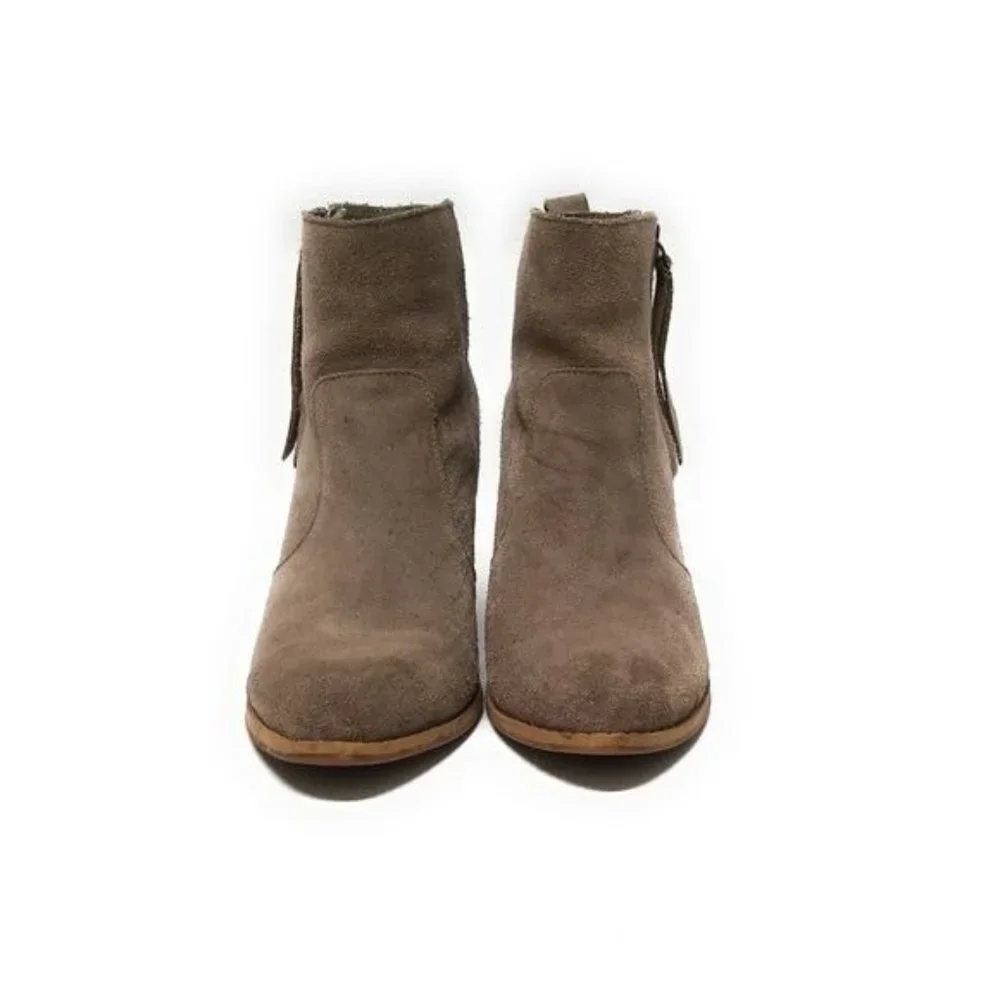 Crown‎ Vintage Lane Suede Ankle Booties in Brown Womens Size 7.5